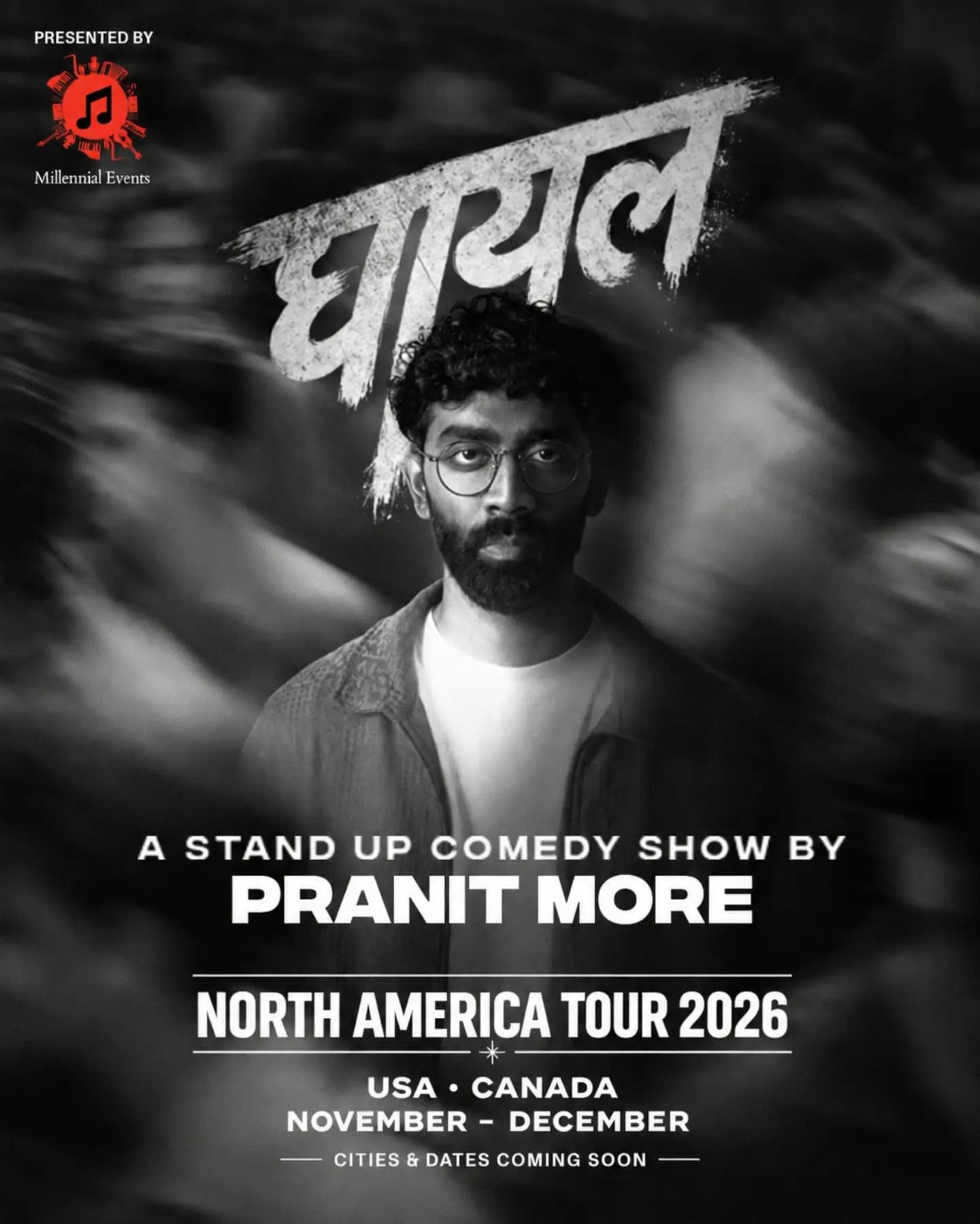 Official Ghayal by Pranit More North America Tour 2026 poster