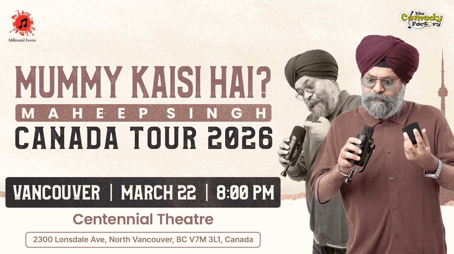 Maheep Singh: Mummy Kaisi Hai? · Canada Tour 2026 — original promotional artwork
